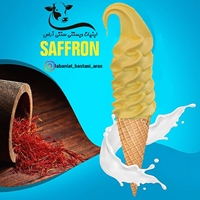 قیفی زعفرانی با نان بیسکوییتی